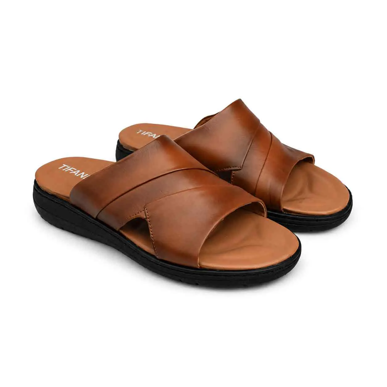 SANDAL HOMME R15 Tabac CUIR miniature